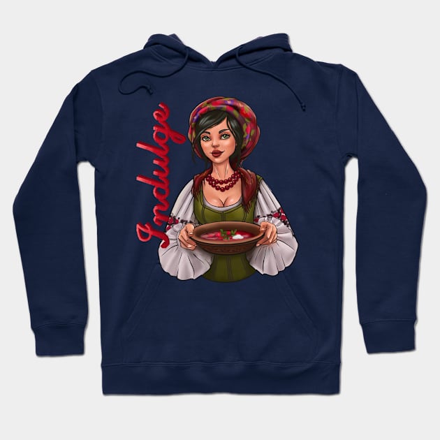 Indulge. Ukrainian borscht Hoodie by IrynaPas